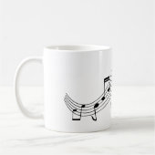 Mug Notes musicales Black Grey Stylish Personnalisé (Gauche)