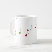 Mug notes musicales colorées (Devant gauche)