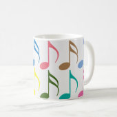 Mug Notes musicales colorées motif (Devant droit)