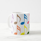 Mug Notes musicales colorées motif (Devant gauche)