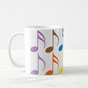 Mug Notes musicales colorées motif