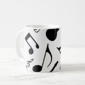 Mug Notes musicales - conception de musique de feuille (Devant gauche)