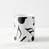 Mug Notes musicales - conception de musique de feuille (Centre)