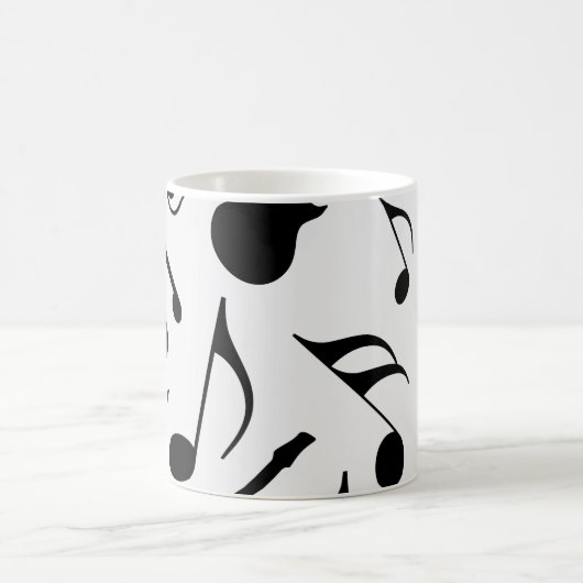 Mug Notes musicales - conception de musique de feuille (Centre)