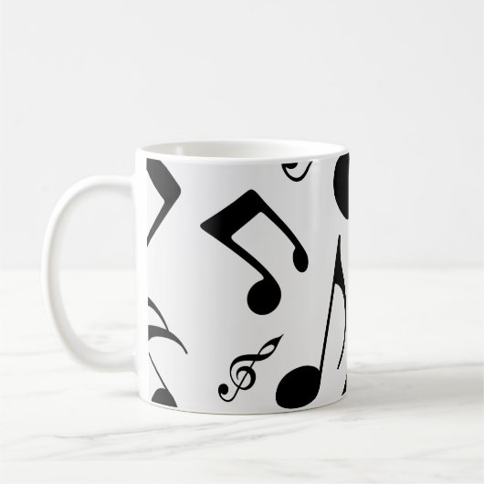 Mug Notes musicales - conception de musique de feuille (Gauche)