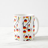 Mug Notes musicales de drapeau de l'Allemagne (Devant droit)