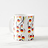 Mug Notes musicales de drapeau de l'Allemagne (Devant gauche)