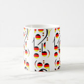 Mug Notes musicales de drapeau de l'Allemagne (Centre)
