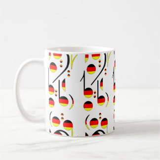 Mug Notes musicales de drapeau de l'Allemagne