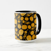 Mug Notes musicales de trompette citrouille (Devant droit)