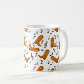 Mug Notes musicales des Boots de Cowboy (Devant droit)
