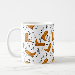 Mug Notes musicales des Boots de Cowboy