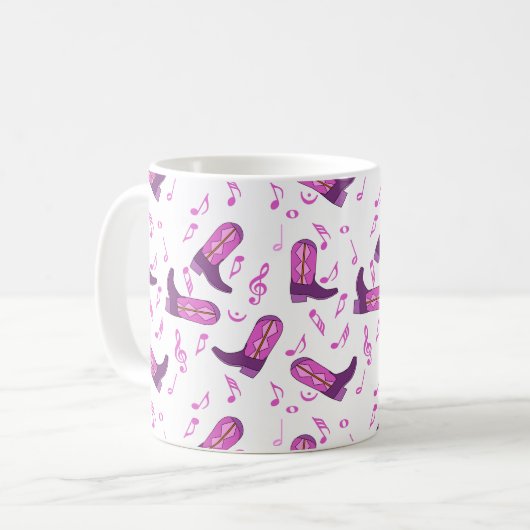 Mug Notes musicales des Boots de Cowboy (Devant gauche)