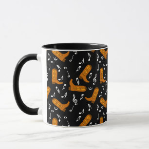 Mug Notes musicales des Boots de Cowboy