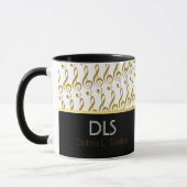 Mug notes musicales dorées personnalisées (Gauche)
