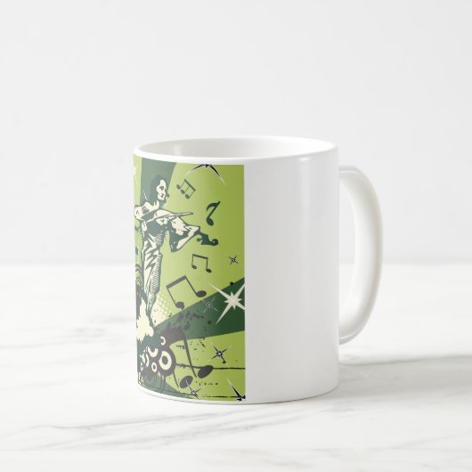 Mug Notes musicales du violon (Devant droit)