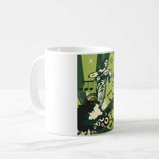 Mug Notes musicales du violon (Devant gauche)