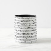 Mug Notes musicales en noir et blanc (Centre)
