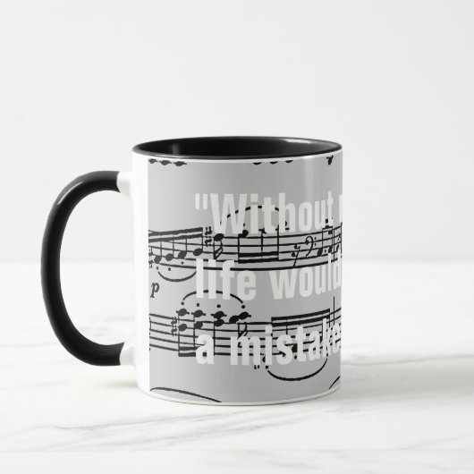 Mug notes musicales et devis (Gauche)