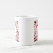 Mug Notes musicales et Monogramme Vintage Rose (Centre)