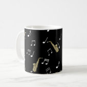 Mug Notes musicales et saxophones Jazzy  (Devant gauche)
