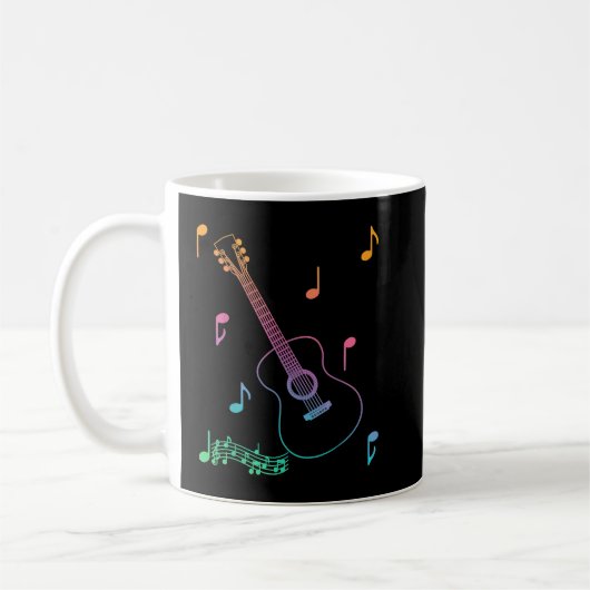 Mug Notes musicales Guitare acoustique (Gauche)