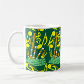 Mug Notes musicales jaunes Bagpipes (Gauche)