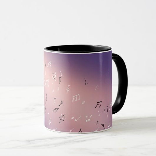 Mug Notes musicales Lilac Moon (Devant droit)
