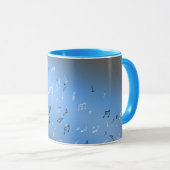 Mug Notes musicales Lune bleue (Devant droit)