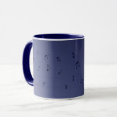 Mug Notes musicales Marine (Devant gauche)