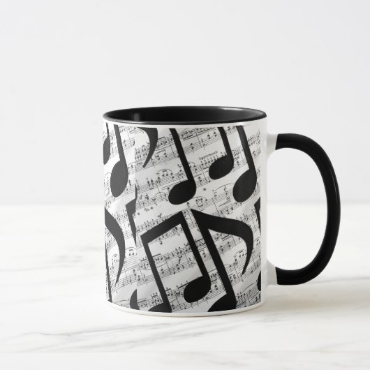 Mug Notes musicales modernes et élégantes (Droite)