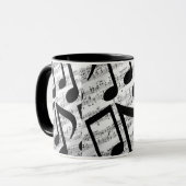 Mug Notes musicales modernes et élégantes (Devant gauche)