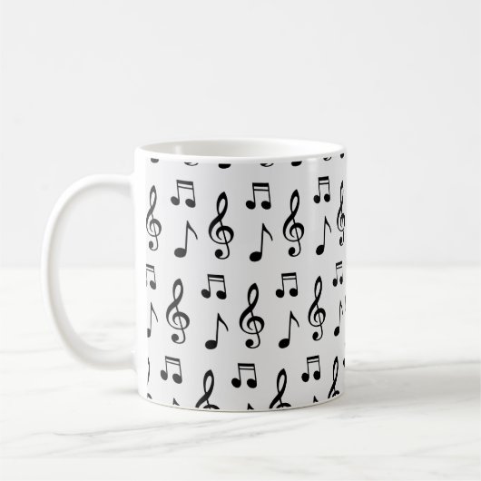 Mug Notes musicales Motif sans ambages (Gauche)