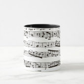 Mug Notes musicales noires et blanches (Centre)