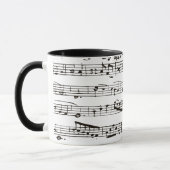 Mug Notes musicales noires et blanches (Gauche)