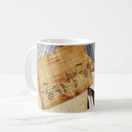 Mug Notes musicales Partition de piano (Devant gauche)