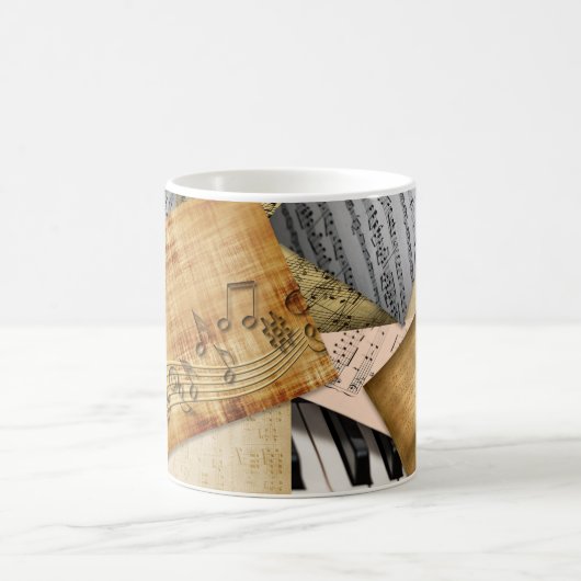 Mug Notes musicales Partition de piano (Centre)