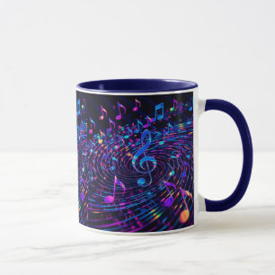 Mug Notes musicales rétro stylish