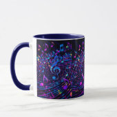 Mug Notes musicales rétro stylish (Gauche)