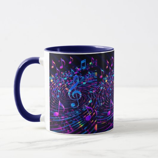 Mug Notes musicales rétro stylish (Gauche)