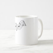 Mug Notes musicales Symbole de la chanson désignant le (Devant droit)