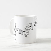 Mug Notes musicales Symbole de la chanson désignant le (Devant gauche)