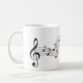 Mug Notes musicales Symbole de la chanson désignant le (Gauche)