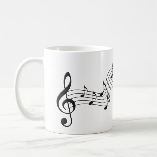 Mug Notes musicales Symbole de la chanson désignant le (Gauche)