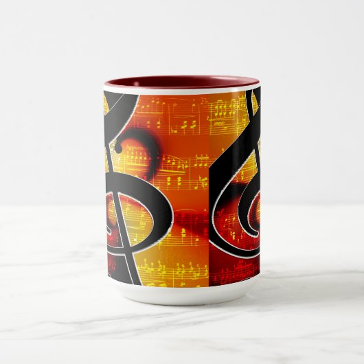 Mug Notes stylées simples pour Cool (Centre)