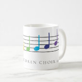 Mug Notes sur la chorale personnalisée pour enfants Ra (Devant droit)