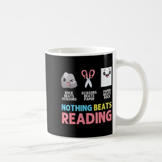 Mug Nothing Beats Reading Funny Rock Paper Scissors  (Droite)
