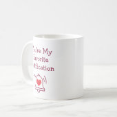 Mug Notification préférée Moderne Bell Bourgogne Rouge (Devant gauche)
