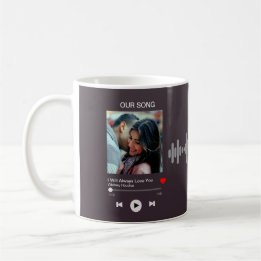 Mug Notre chanson préférée - Photo personnalisée