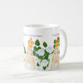 Mug Notre-Dame de Fatima et roses blanches (Devant droit)
